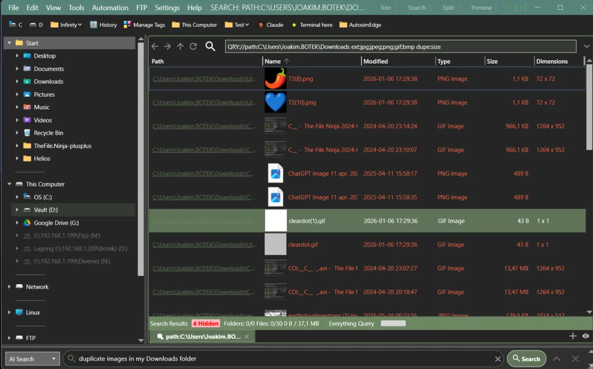 Everything search integration